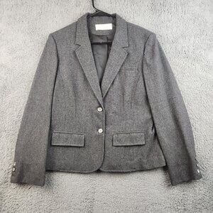 Vintage Pendleton Blazer Women 14 Gray Miss Virgin Wool Made in USA Suit‎ Jacket